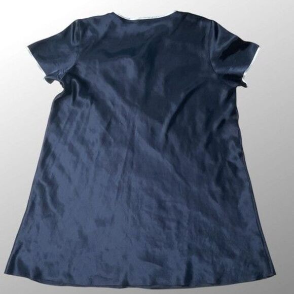 Jones New York Light Satin Midi Slip Dress Women Plus Size 3X Navy Blue - Picture 7 of 10